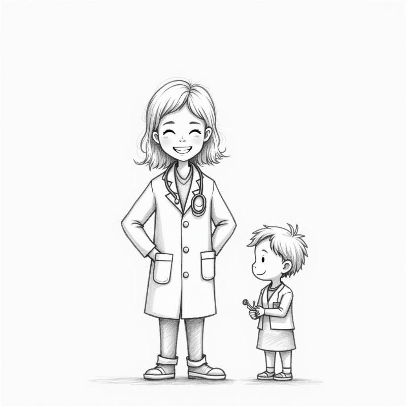 Huong dan cach ve bac si don gian cho hoc sinh tieu hoc